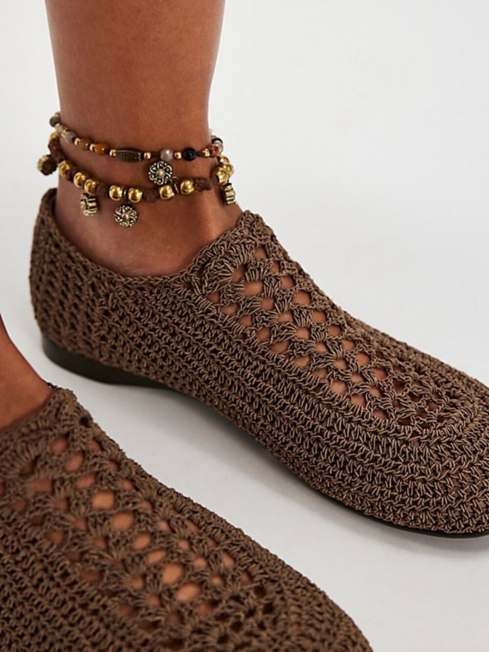 NEW Jeffrey Campbell Figure Eight Crochet Flats - Picture 2 of 7